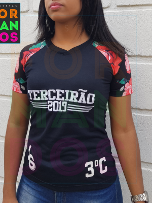 Camiseta Baby Look Raglan Florida